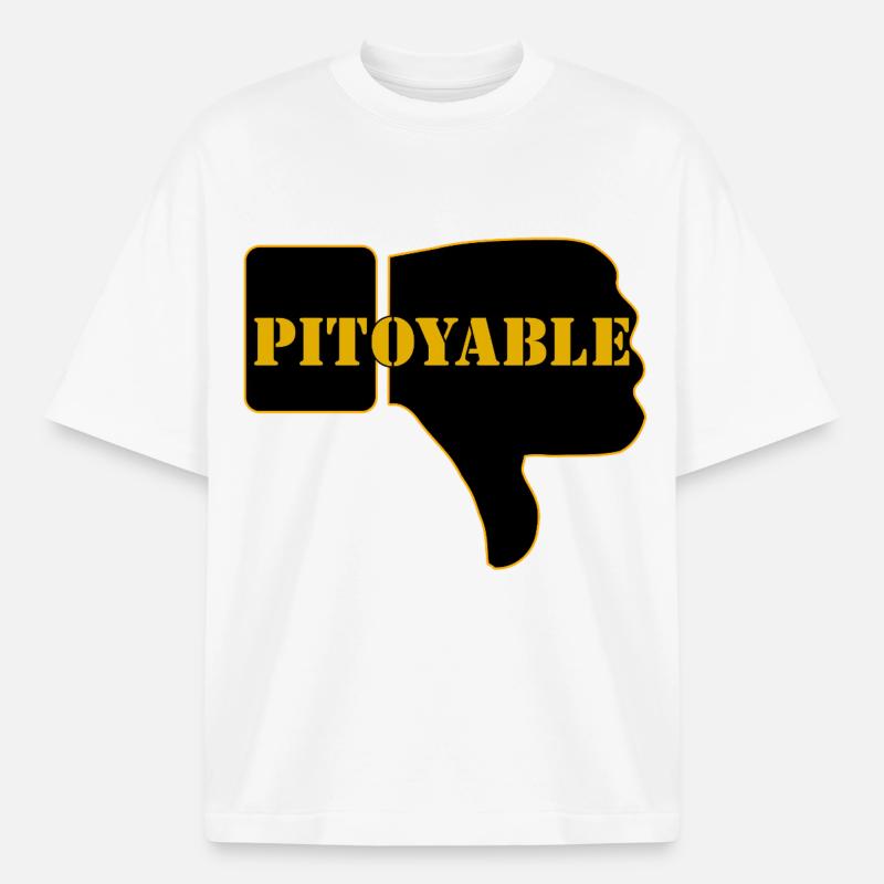 PITOYABLE - T-shirt unisexe épais coupe boxy Stanley/Stella - blanc