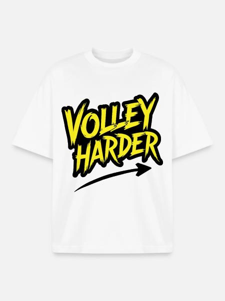 Volley Plus Padel Tennis Puissance Dire - T-shirt unisexe boxy épais biologique Stanley/Stella - blanc