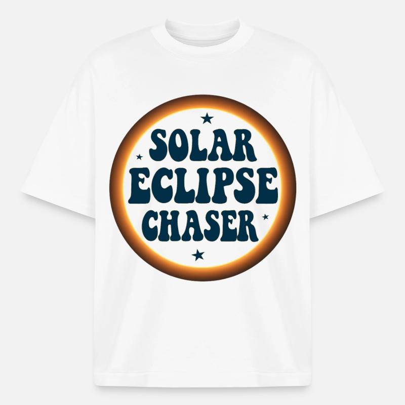 Solar eclipse chaser - Heavyweight Unisex Boxy T-Shirt von stanley/stella	 - Weiß