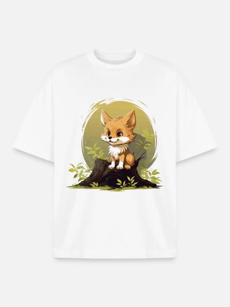 Waldfuchs im Sonnenwald - Boxy Heavyweight Unisex Organic T-Shirt von Stanley/Stella - Weiß