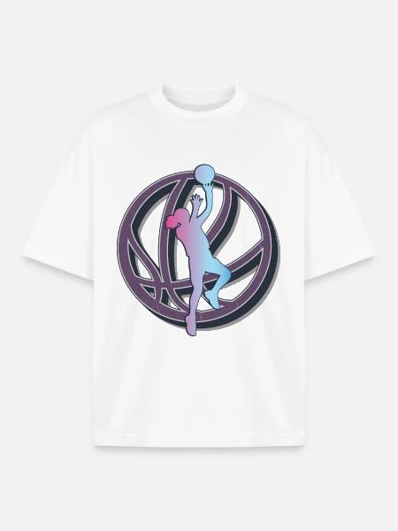 Basketball Mädchen - Boxy Heavyweight Unisex Organic T-Shirt von Stanley/Stella - Weiß