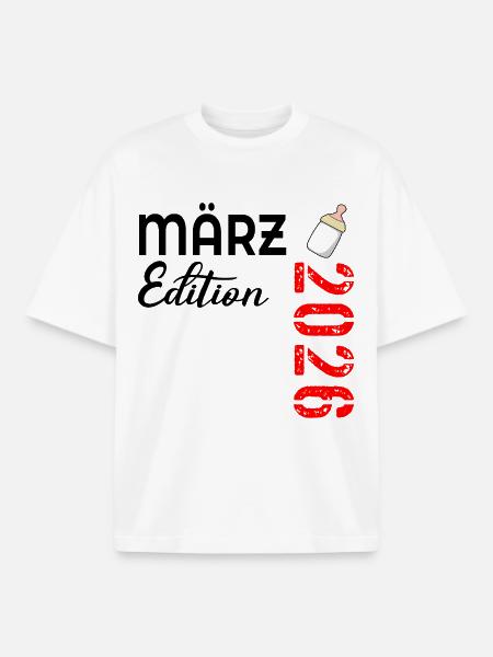 Bébé mars 2026 - T-shirt unisexe boxy épais biologique Stanley/Stella - blanc