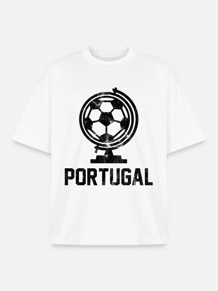 Portugal Fußball - Boxy Heavyweight Unisex Organic T-Shirt von Stanley/Stella - Weiß