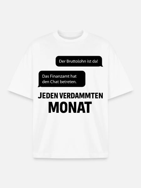Tax office enters the chat - Boxy Heavyweight Unisex Organic T-Shirt by Stanley/Stella - white