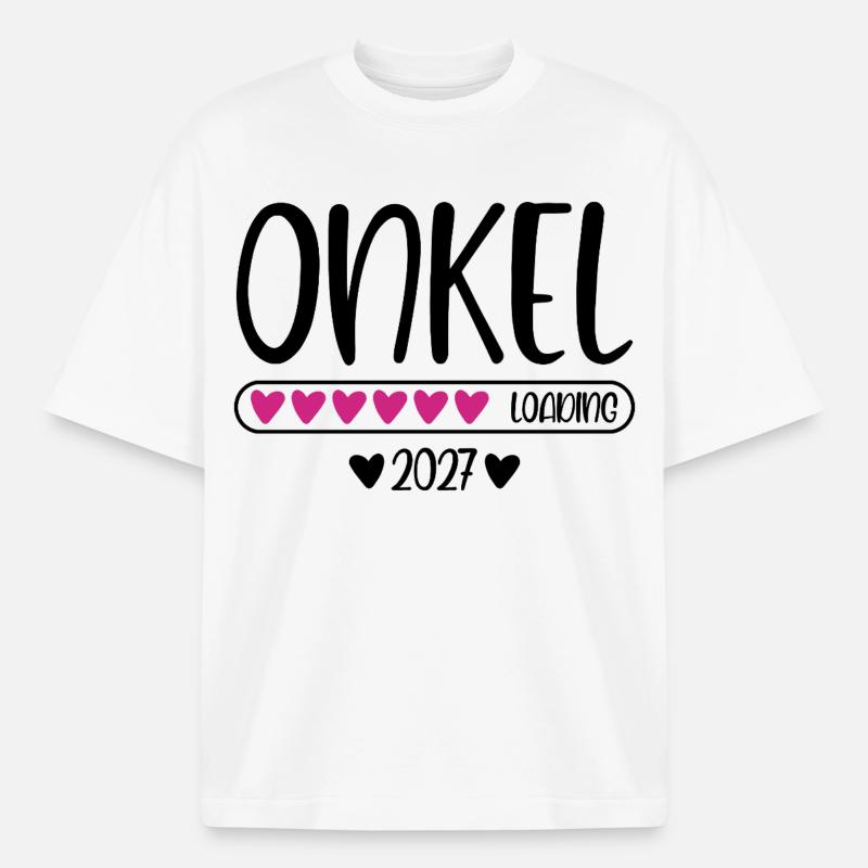 Uncle 2027 loading heart loading bar - Heavyweight Boxy Unisex T-Shirt by Stanley/Stella - white