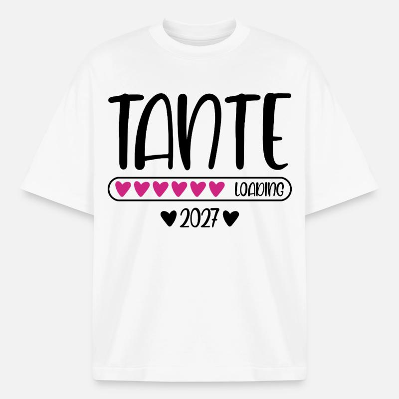 Tante 2027 loading Herzchen Ladebalken - Boxy Heavyweight Unisex Organic T-Shirt von Stanley/Stella - Weiß