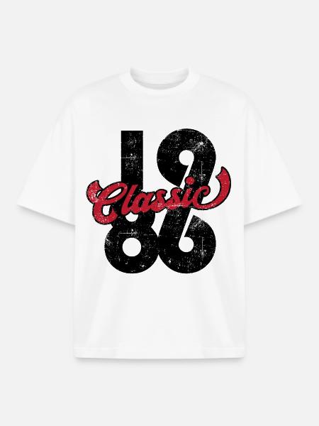 1986 40th Birthday - Boxy Heavyweight Unisex Organic T-Shirt by Stanley/Stella - white
