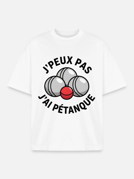 Jai Pétanque Boules Rire - Boxy Heavyweight Unisex Organic T-Shirt by Stanley/Stella - white
