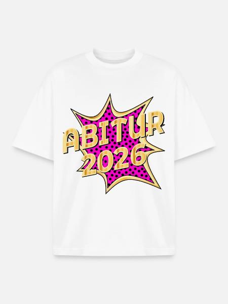 Abi Popart Abitur 2026 - Boxy Heavyweight Unisex Organic T-Shirt von Stanley/Stella - Weiß