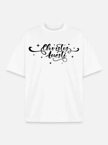 Pascha Christos Anesti Orthodox Easter - Boxy Heavyweight Unisex Organic T-Shirt by Stanley/Stella - white