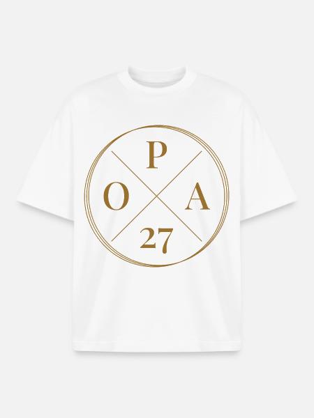 Grandpa 27 - Boxy Heavyweight Unisex Organic T-Shirt by Stanley/Stella - white