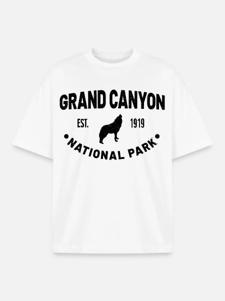 Grand Canyon National Park Established 1919 - Boxy Heavyweight Unisex Organic T-Shirt by Stanley/Stella - white