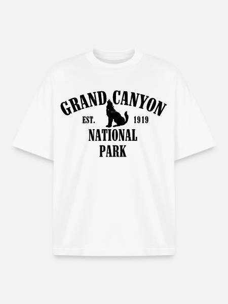Gran Cañón establecido Parque Nacional en 1919 - Camiseta unisex boxy orgánica de Stanley/Stella - blanco