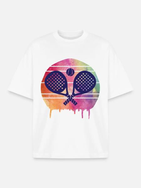 Padel Sport - Boxy Heavyweight Unisex Organic T-Shirt by Stanley/Stella - white