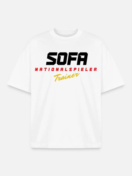 Sofa Nationalspieler - Boxy Heavyweight Unisex Organic T-Shirt von Stanley/Stella - Weiß