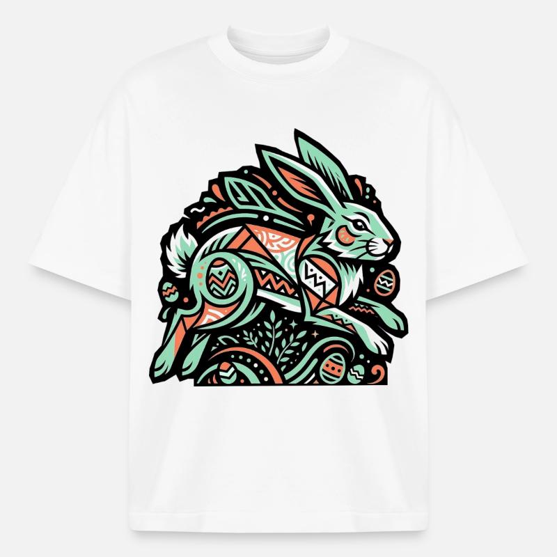 Easter Bunny Easter Bunny Eggs - Heavyweight Boxy Unisex T-Shirt by Stanley/Stella - white