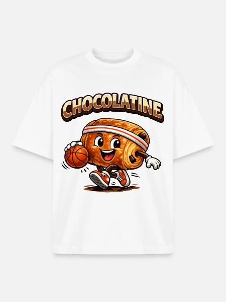 Chocolatine-Korb - Boxy Heavyweight Unisex Organic T-Shirt von Stanley/Stella - Weiß