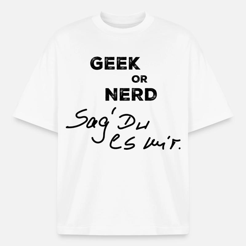 Geek oder Nerd - Boxy Heavyweight Unisex Organic T-Shirt von Stanley/Stella - Weiß