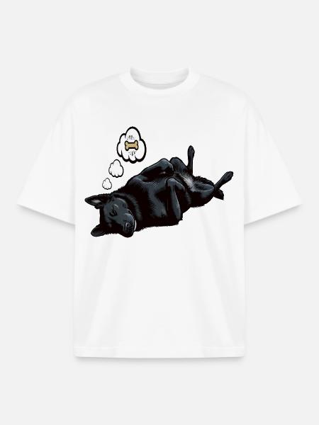 Black Shepherd Owner - Boxy Heavyweight Unisex Organic T-Shirt by Stanley/Stella - white