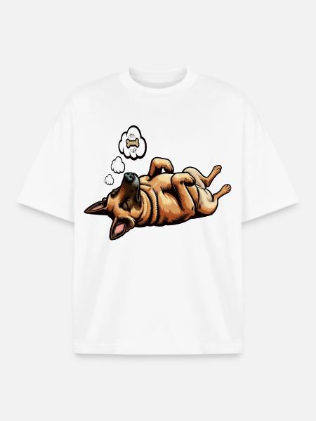 Malinois Belgian Shepherd Malinois Owner - Boxy Heavyweight Unisex Organic T-Shirt by Stanley/Stella - white