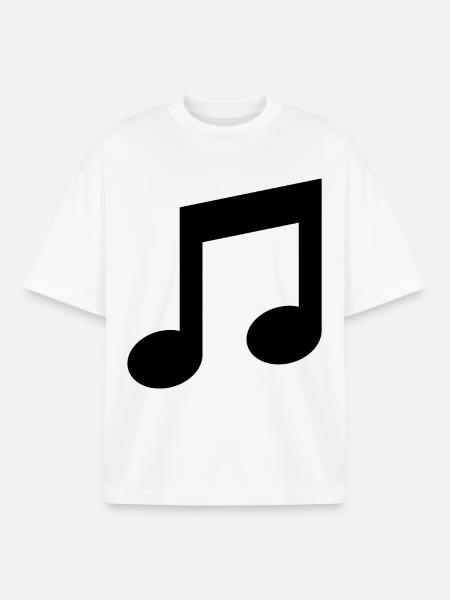 Music tee - Boxy Heavyweight Unisex Organic T-Shirt by Stanley/Stella - white