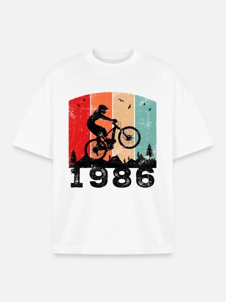 Millésime 1986 - T-shirt unisexe boxy épais biologique Stanley/Stella - blanc
