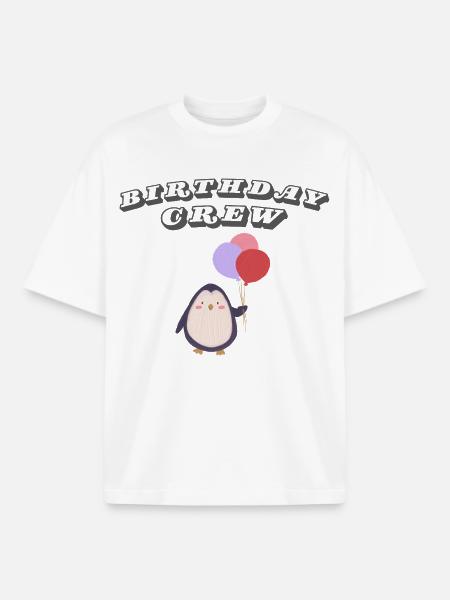 Birthday Crew - Boxy Heavyweight Unisex Organic T-Shirt by Stanley/Stella - white