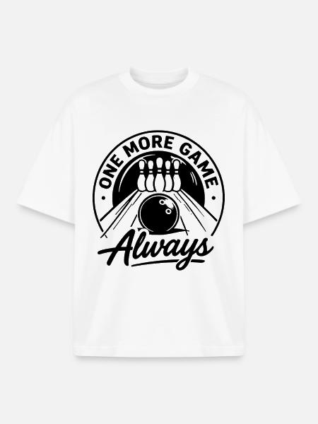 Un gioco in più Sempre Bowling Sport - T-shirt unisex boxy pesante biologica di Stanley/Stella - bianco