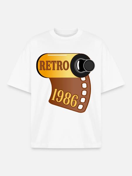 Birthday 1986 Photography - Boxy Heavyweight Unisex Organic T-Shirt by Stanley/Stella - white