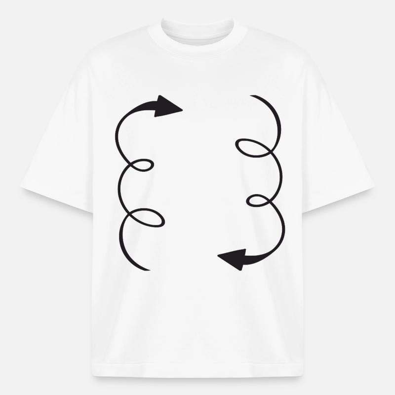 Flèches de circulation - T-shirt unisexe épais coupe boxy Stanley/Stella - blanc