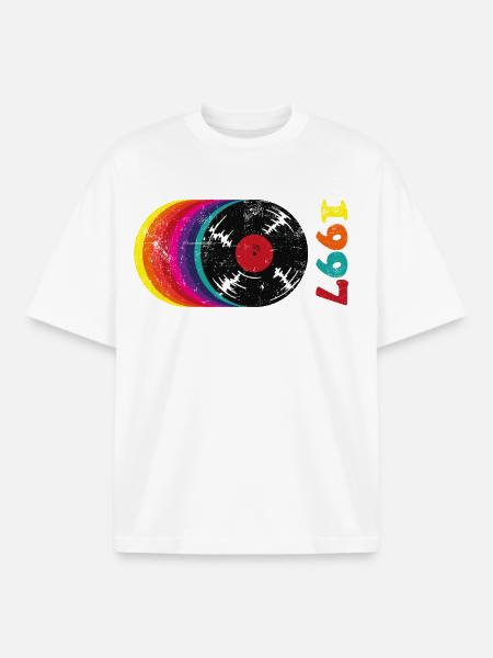 Millésime 1997 - T-shirt unisexe boxy épais biologique Stanley/Stella - blanc