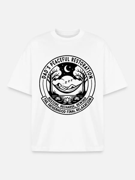 Father's Day Hammock Legend Retired - Boxy Heavyweight Unisex Organic T-Shirt by Stanley/Stella - white