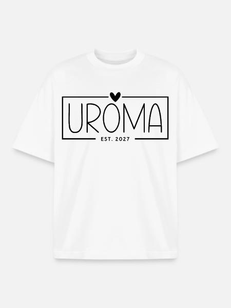 Great-grandma Est 2027 - Boxy Heavyweight Unisex Organic T-Shirt by Stanley/Stella - white