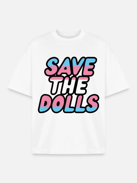 save the dolls - T-shirt unisexe boxy épais biologique Stanley/Stella - blanc