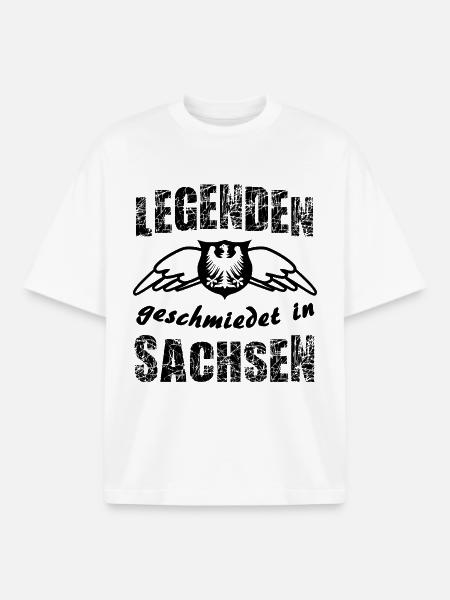 Legenden aus Sachsen - Boxy Heavyweight Unisex Organic T-Shirt von Stanley/Stella - Weiß