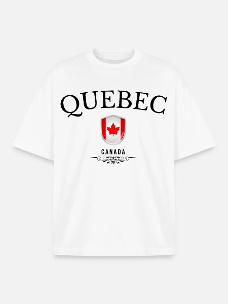 Souvenir Quebec, elegantes Design Quebec - Boxy Heavyweight Unisex Organic T-Shirt von Stanley/Stella - Weiß