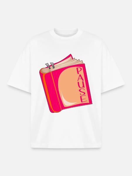 Pause de lecture - T-shirt unisexe boxy épais biologique Stanley/Stella - blanc