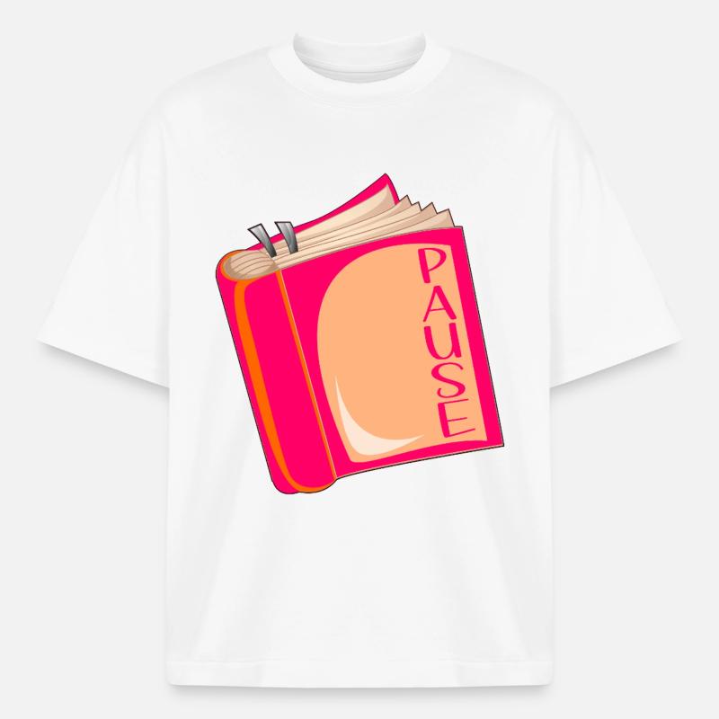 Pause de lecture - T-shirt unisexe épais coupe boxy Stanley/Stella - blanc