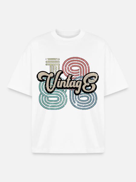 Millésime 1986 - T-shirt unisexe boxy épais biologique Stanley/Stella - blanc
