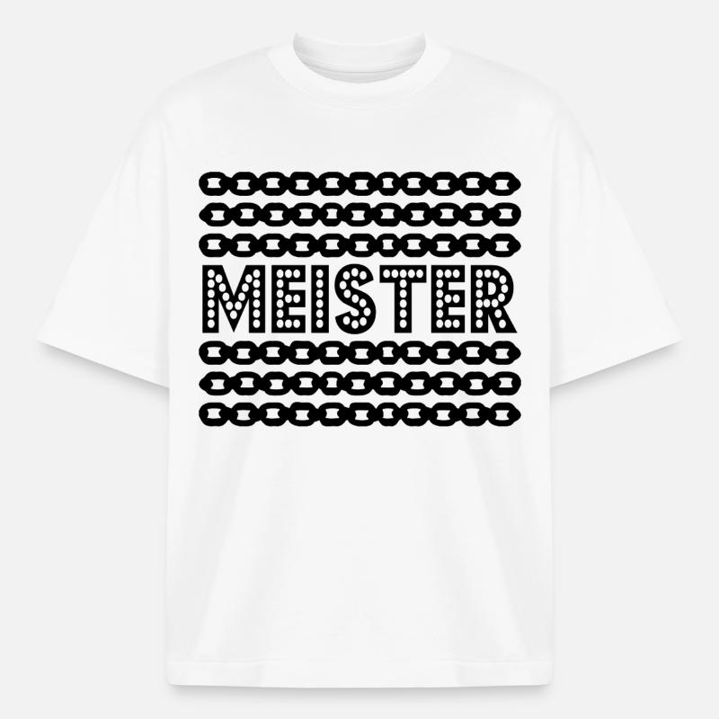 Master Degree Master Chains - Boxy Heavyweight Unisex Organic T-Shirt by Stanley/Stella - white