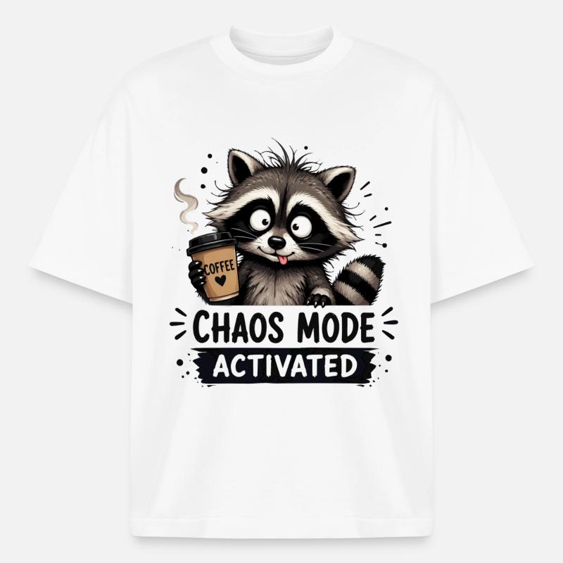 Mode Chaos activé - T-shirt unisexe épais coupe boxy Stanley/Stella - blanc