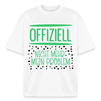 Verantwortung Probleme - Boxy Heavyweight Unisex Organic T-Shirt von Stanley/Stella - Weiß - Vorne - AI Model Male 185 light (185cm) & AI Model Female 172 dark (172cm)