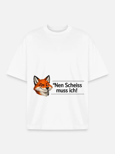 Nen Scheiss muss ich - Boxy Heavyweight Unisex Organic T-Shirt von Stanley/Stella - Weiß