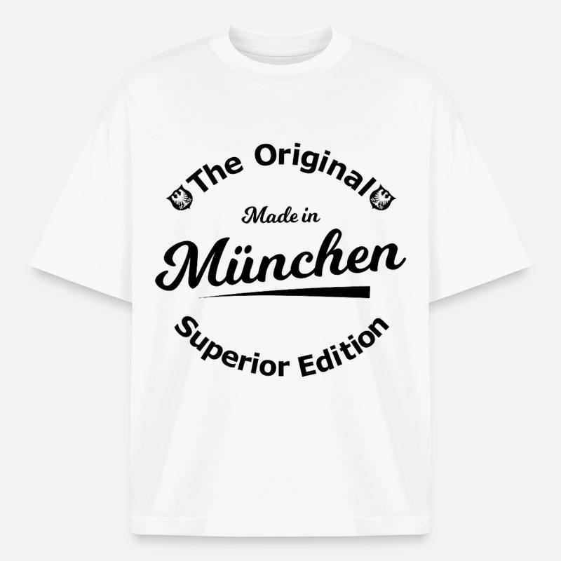 Münchner Buam - Boxy Heavyweight Unisex Organic T-Shirt von Stanley/Stella - Weiß