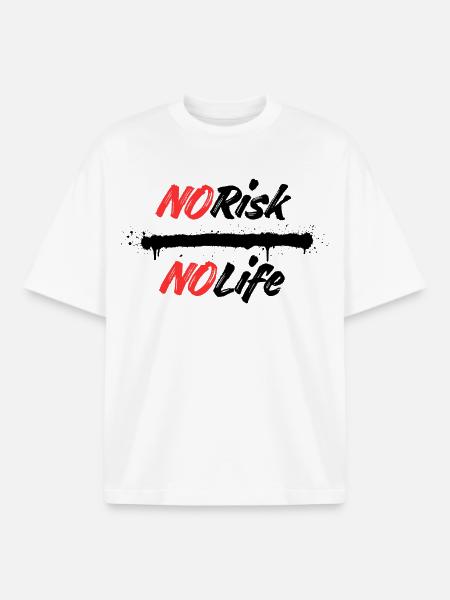 No Risk No Life Design - Boxy Heavyweight Unisex Organic T-Shirt von Stanley/Stella - Weiß