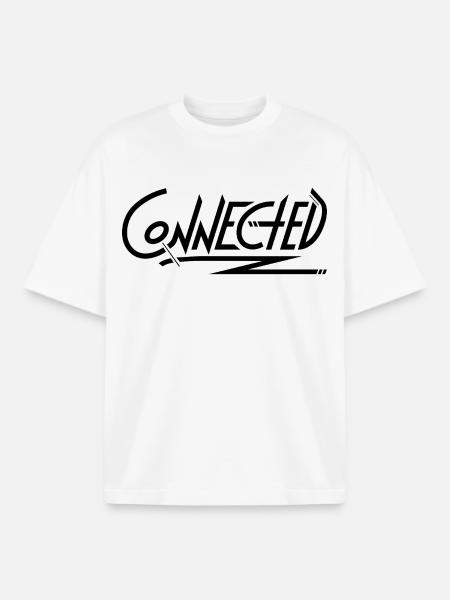 Connected_black_simple - T-shirt unisexe boxy épais biologique Stanley/Stella - blanc