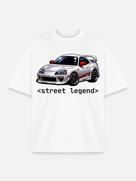 90s JDM Street Legend - Boxy Heavyweight Unisex Organic T-Shirt by Stanley/Stella - white