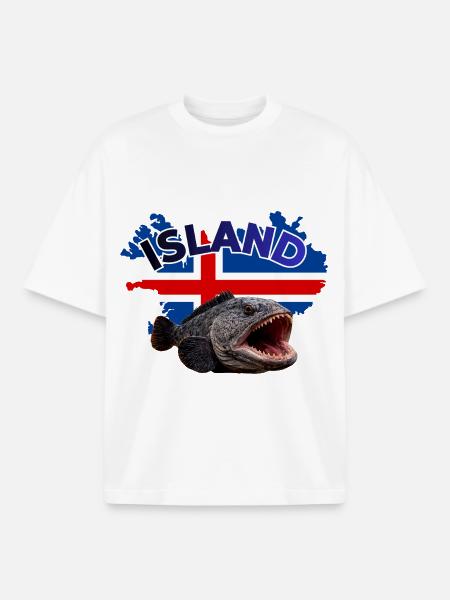 Loach Fishing Iceland - Boxy Heavyweight Unisex Organic T-Shirt by Stanley/Stella - white