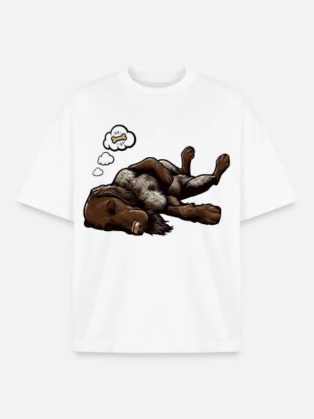 German Wirehaired German Wirehaired Owner - Boxy Heavyweight Unisex Organic T-Shirt by Stanley/Stella - white