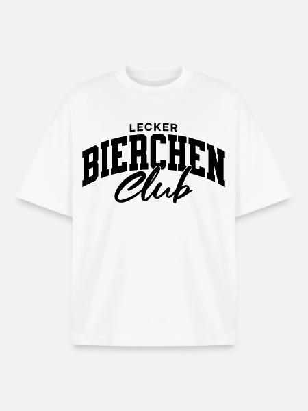 Lecker Bierchen Club - Boxy Heavyweight Unisex Organic T-Shirt von Stanley/Stella - Weiß